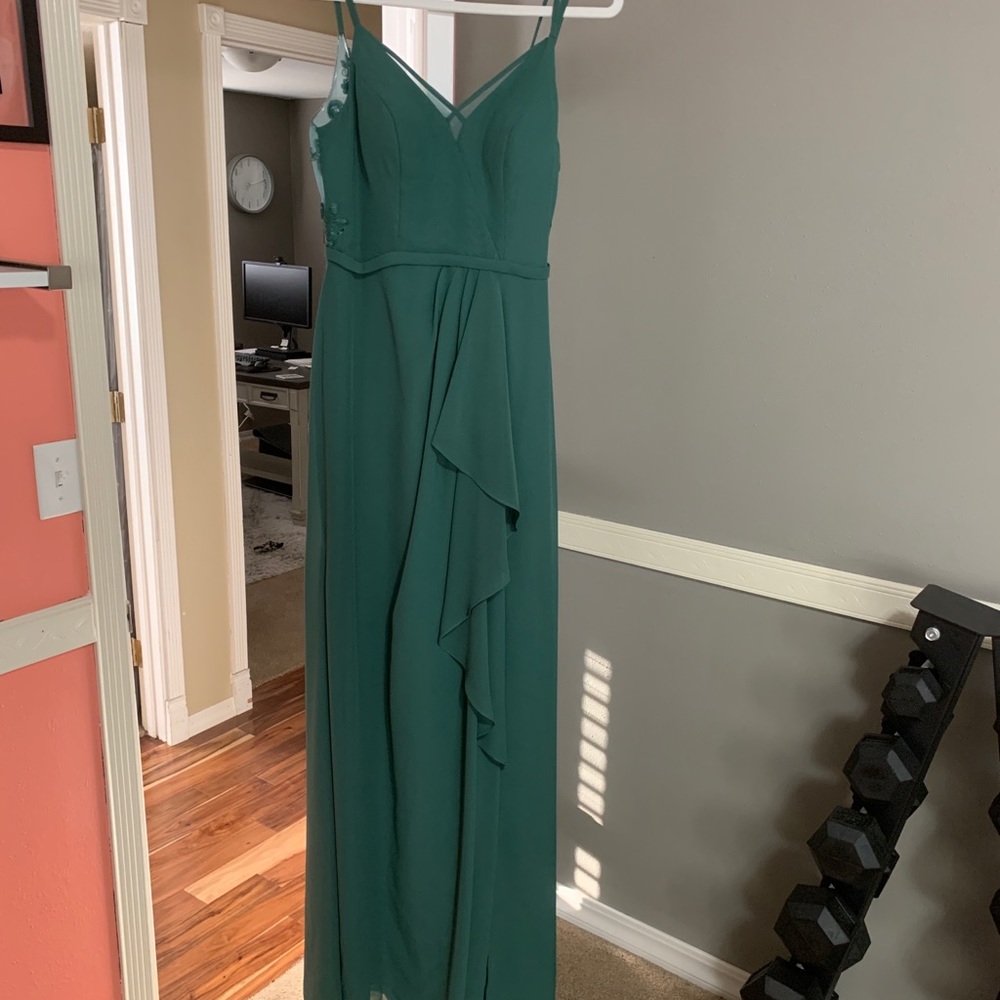 Emerald Green Bridesmaid Dress Size 4 Womens